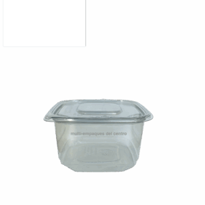 Envase cuadrado 16 oz plástico