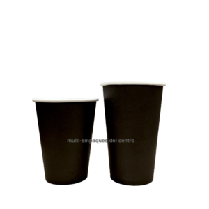 Vaso de Cartón Negro 12 y 16 oz